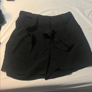 Women's Black Bow-Tie Shorts